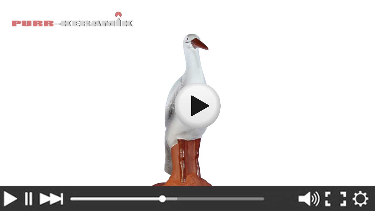 Dachschmuck Storch 3D Video
